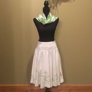 White embroidered skirt